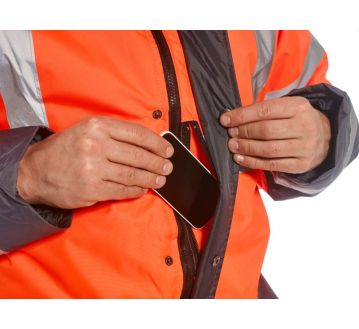 PARKA HAUTE VISIBILITE ORANGE/MARINE S467 - PORTWEST